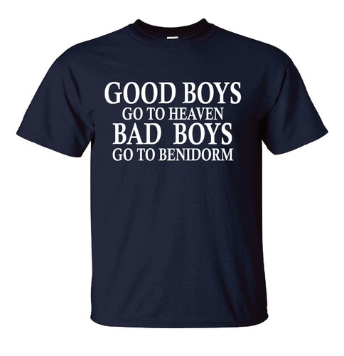 Good Boys Goto Heaven Bad Boys Goto Benidorm T-Shirt - Novelty Benidorm T Shirt - Picture 12 of 13