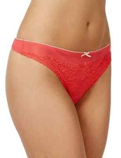 Heidi by Heidi Klum French-Cut Lace Thong Teaberry Silver Peony XSmall