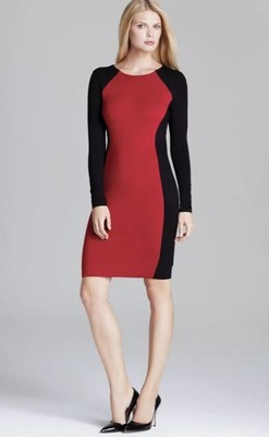 red and black bodycon dress