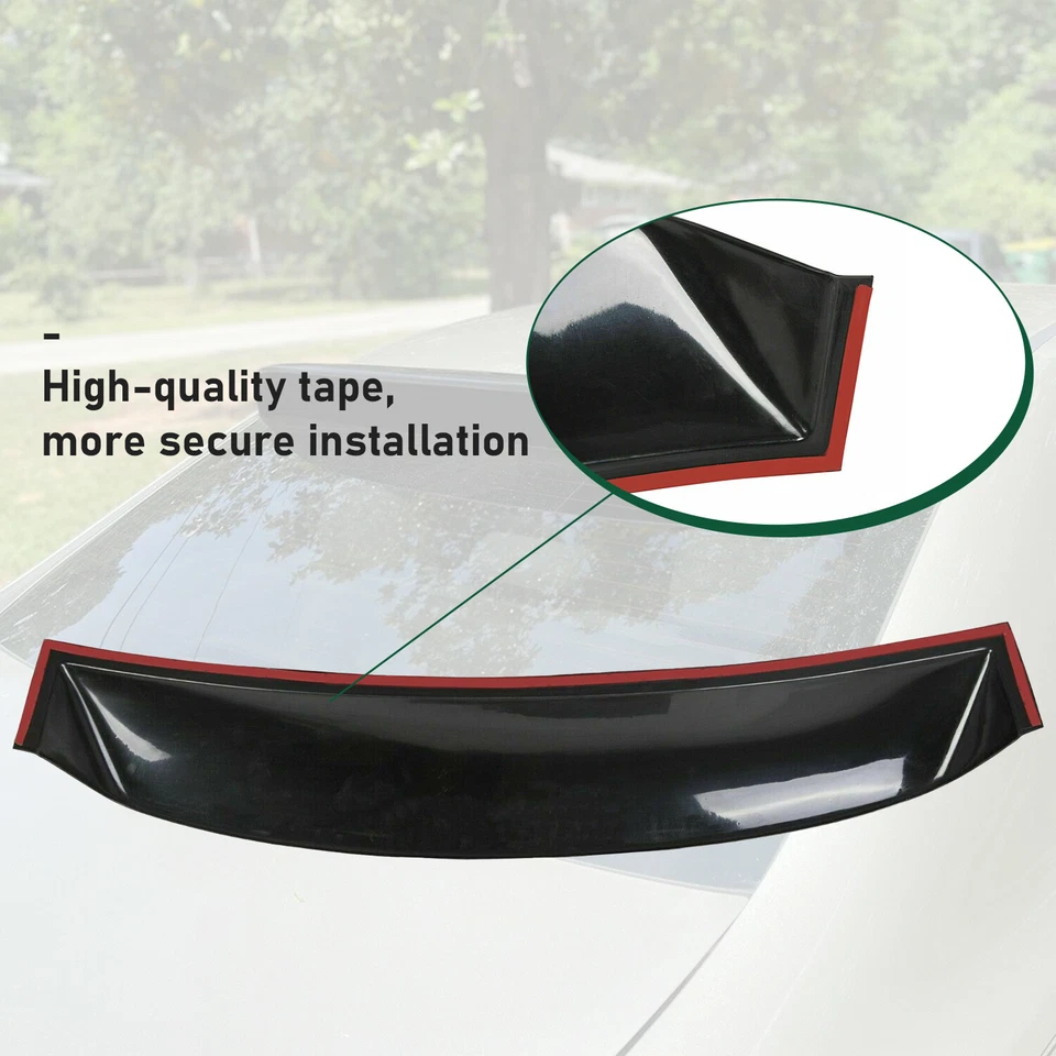 Para Honda Civic 2006-2015 13 14 4 puertas ventana trasera techo alerón visera ventilación ala ABS Foto 3 de 4