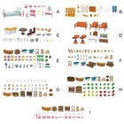 Mini Dolls House Furniture Set 1:12 Accessories Decorations for Pretend Play