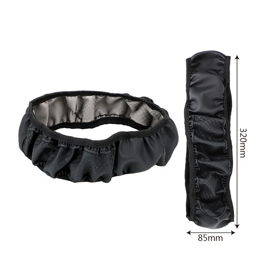 Car Leather Steering Wheel Cover Good Grip Car Accessories For 15"/37-38CM Black - Bild 9 von 9