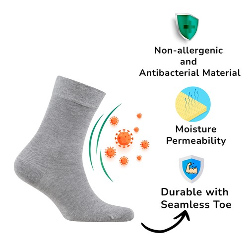 Cosyfeel® Women Crew Dress Socks 3-Pack Bamboo Material Durable Seamless Toe - Picture 53 of 133