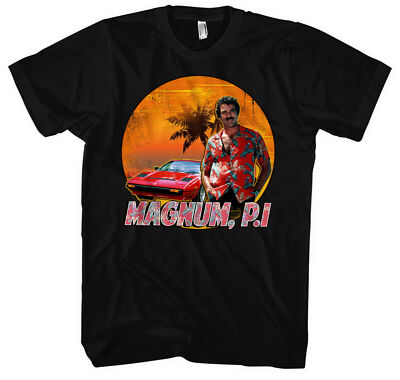 Magnum Männer Herren T-Shirt | Tom Selleck Privatdetektiv Investigator | M2
