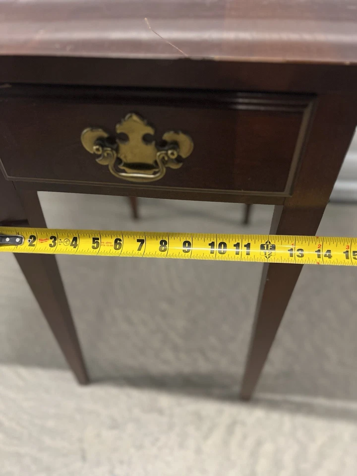 HOOKER FURNITURE  Rear Drop Leaf One Drawer Accent End Table 011-80-137 Freeship - Image 4 of 4