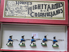 Vintage Horne's Mighty Armies Colorful Bands Lead Blue Uniform Toy Soldiers 11