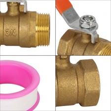 G1/2 and G3/4 Brass Ball Valves 2 Pack with Lever Handles for Water Lines