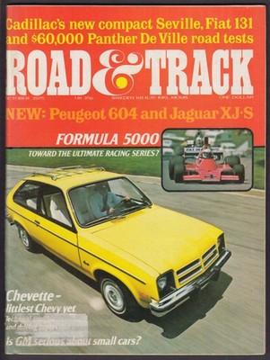 ROAD & TRACK Cadillac Seville Fiat 131 Chevette 10 1975