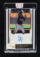 2022 Panini Three and Two Day One Holo Gold 2/25 Hedbert Perez #DOA-HP Auto 0w8