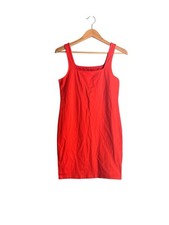 new WILD FABLE Women's Size Large Square Neck Orange Tank Bodycon Dress