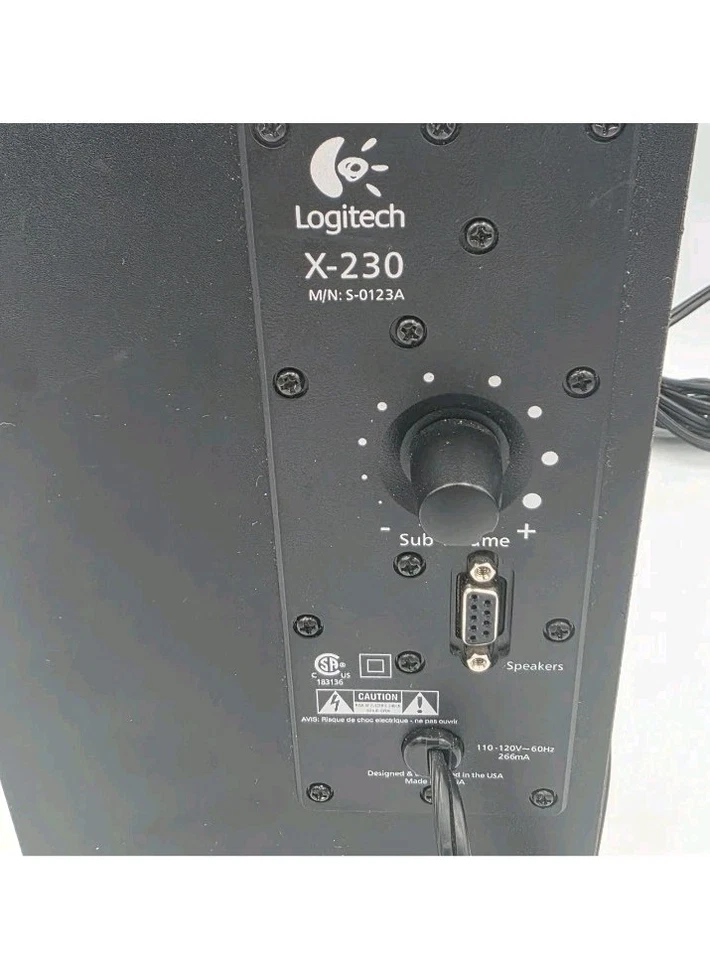 Logitech X-230 Subwoofer SOLO altoparlante di ricambio nero - Immagine 3 di 4
