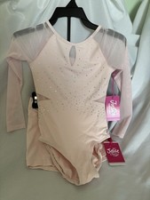 Girls Justice Leotard With Matching Shorts Pink With Sparkling Accents SzS 8