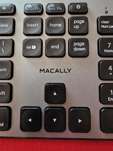 Macally Ultra Slim USB-C W/ 3 Ports Wired Keyboard for MAC WIN CHROME & MORE. - Picture 13 of 24