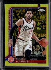 2025-26 Topps Chrome Tobias Harris Yellow Refractor #/275 Pistons