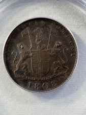 1808 India Madras Presidency 10 Cash Graded AU 50 by ANACS Gardner Shipwreck
