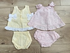 Baby Girls 0-3 Months Summer Outfit Bundle Set Pink Yellow Bows Matalan Boutique