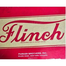 Vintage Flinch Card Game Parker Brothers Inc Red Box Classic Family Game