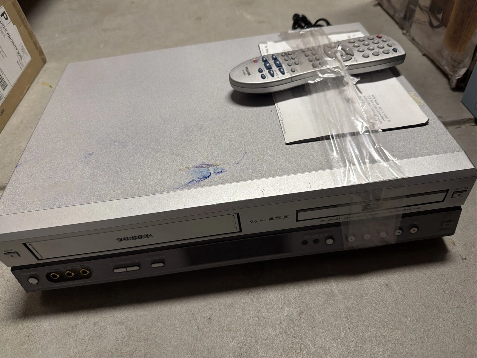 Toshiba SD-V280U DVD/VCR Combo VHS Player with OEM Remote Tested Working