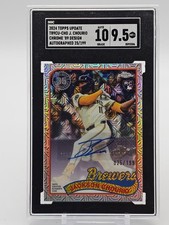 JACKSON CHOURIO 2024 TOPPS UPDATE CHROME 1989 DESIGN AUTO /199 SGC 9.5 Q2893