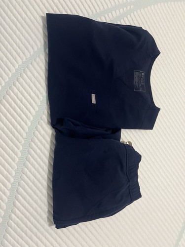 Figs Technical Collection Men's Scrub Top And Jogger Pants Set In Navy Blue