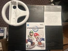 Mario Kart Wii Bundle Game Disc, Manual, Case, Wheel. CIB Mint. Tested