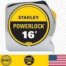 Stanley PowerLock Tape Measure 16 ft. Secure Blade Lock Metal Measuring Tools