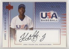 2005 USA Baseball Team Signatures Black Ink /595 John Mayberry Jr #S-32 Auto lu0