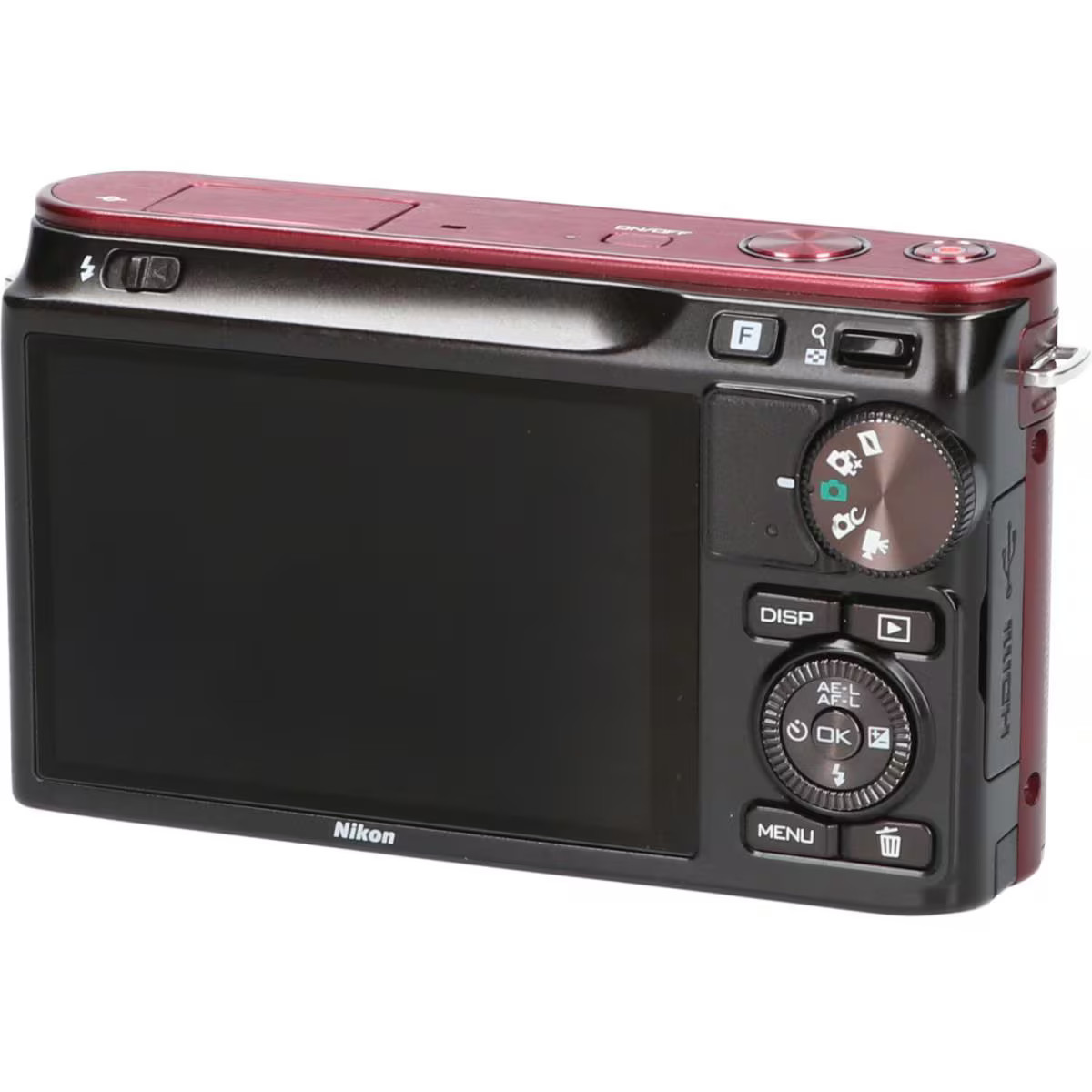 Nikon1 J2 Red Digital Camera Compact 14MP with Interchangeable