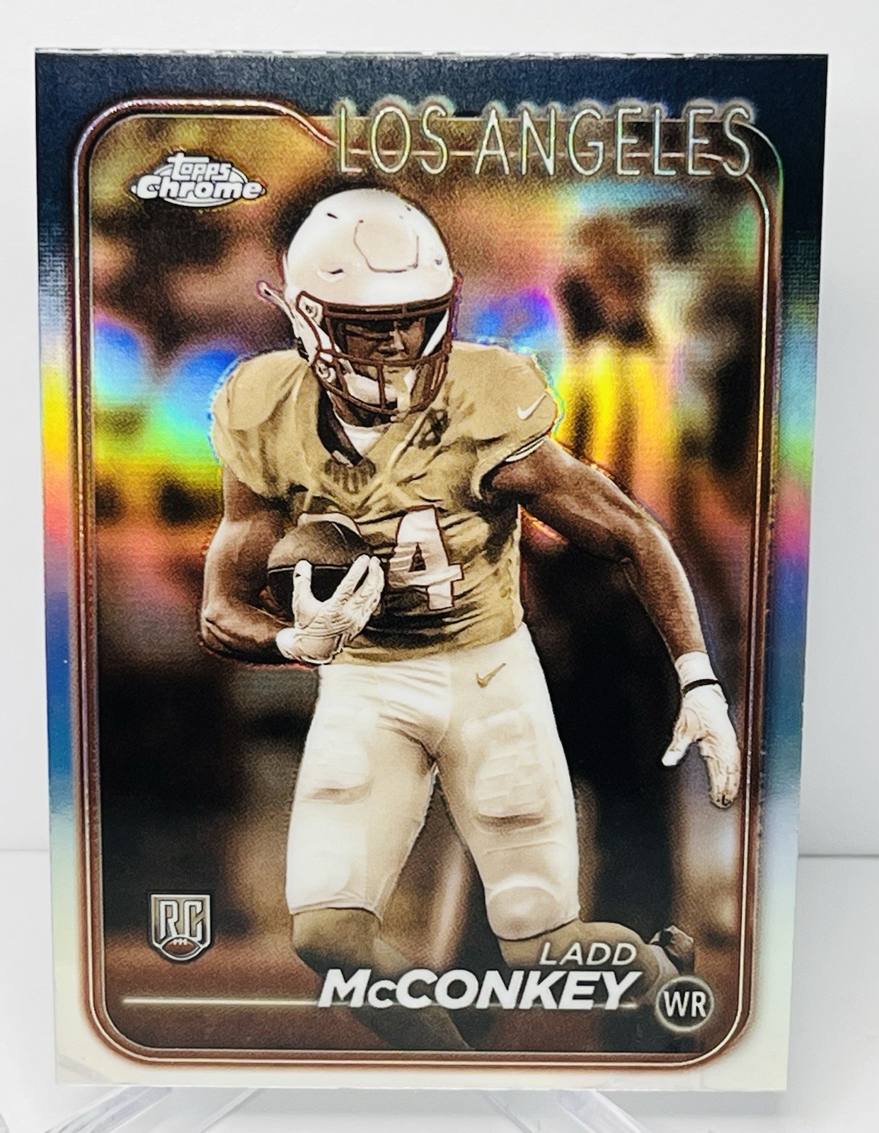 2024 Topps Chrome Rookies Ladd McConkey #212 Sepia Refractor (RC)