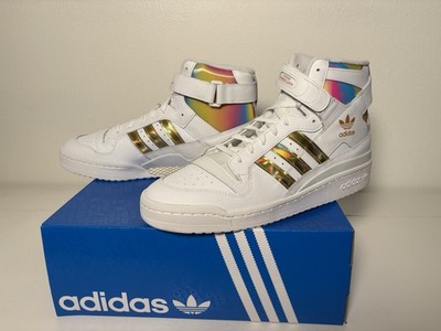 adidas Forum 84 All American Bowl High Top Sneakers White Gold Leather GZ8554