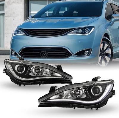 AKKON - Fit 2017 2018 2019 2020 Chrysler Pacifica 17-20 Halogen w/LED DRL High Q
