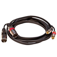 - SAXFRM-2x5 - Dual XLR Male to Dual RCA Male 5' Patch Cable