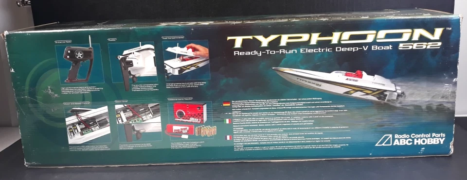 VINTAGE RARE ABC HOBBY R/C BOAT TYPHOON 562 DEEP-V - Image 4 of 4