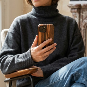 Bois Bandes de grain Case téléphonique , Brown Rustic Wood Design iPhone étui