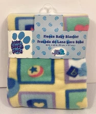Vtg 2001 Viacom Nick Jr Blue Clues Fleece Baby Blanket 36 X 42 In NEW OLD STOCK