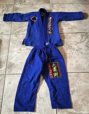 Brazilian Jiu-Jitsu Gi/Kimono & Pants by Gameness Childs Sz 00 Blue Pearl Weave