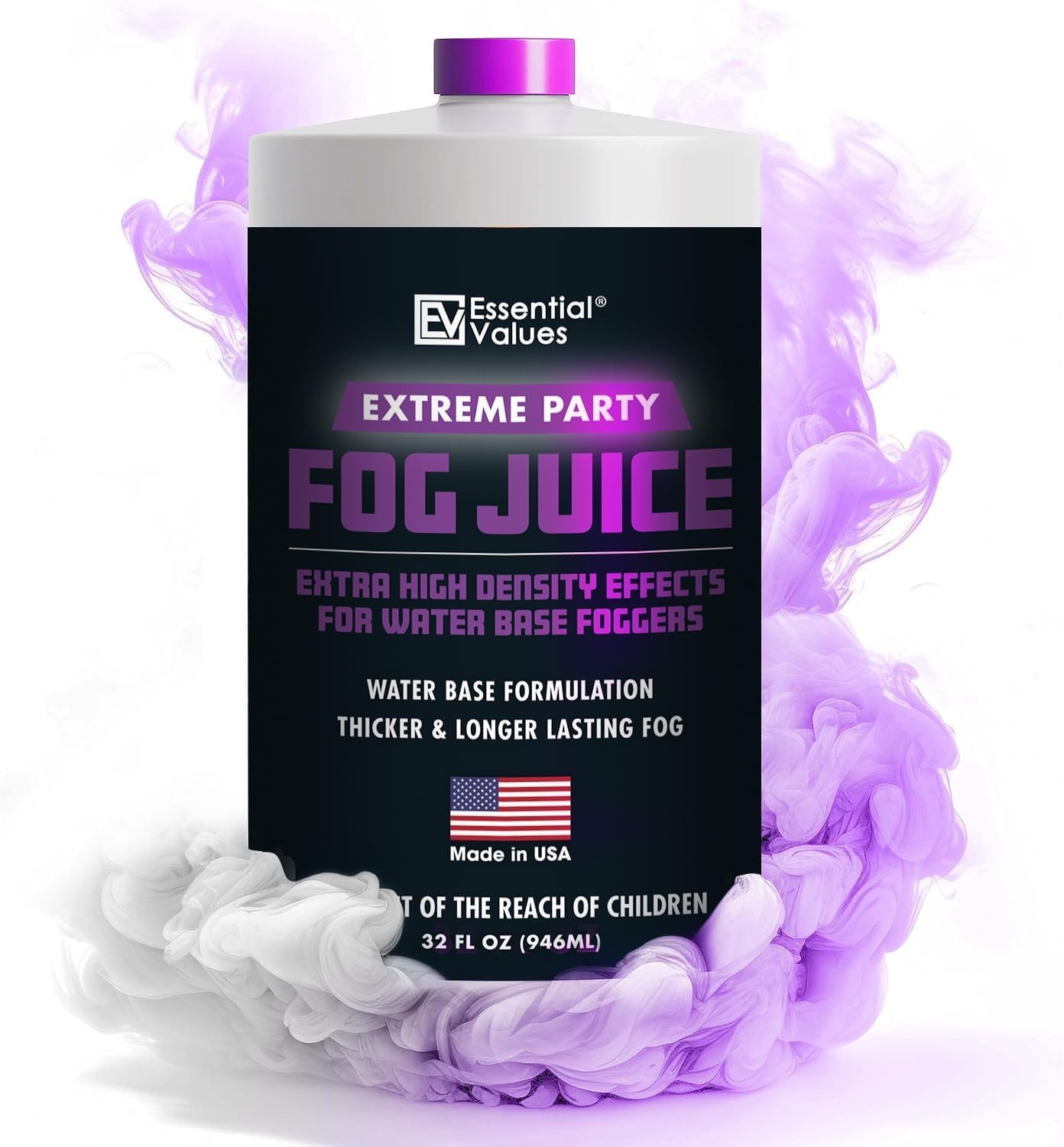 Essential Values Fog Machine Liquid - 32 fl oz - Extra High Density 