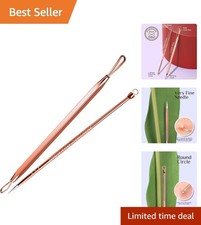 Ergonomic Blackhead Remover with Interchangeable Tips - Rose Gold Elegance