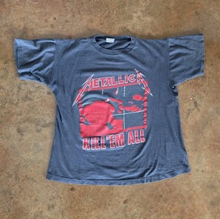 Vintage 80s Metallica Kill Em All T Shirt Rare Print