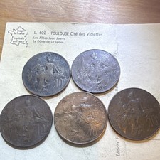 France 10 Centimes 1899, 1903, 1904, 1915, 1916 Bronze Lot of 5 REPUBLIQUE FRAN…