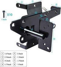 Heavy Duty Gate Latch, Post Mount Automatic Self-Closing Door Latch