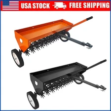 40" Tow Behind Lawn Spike Aerator w/Universal Hitch for Soil Penetrator Tractors