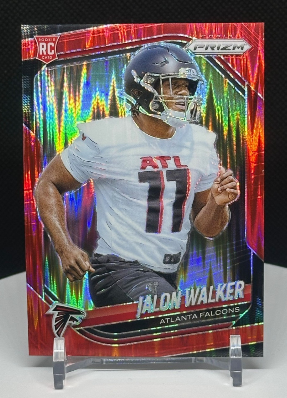 Jalon Walker Red Flash Prizm Rookie Card SP 2025 Panini Football 398 SSP RC