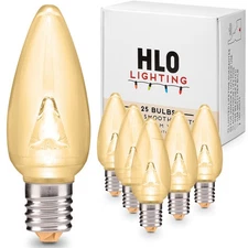 Holiday Lighting Outlet Smooth C9 Christmas Lights | Sun Warm White LED Bulbs...