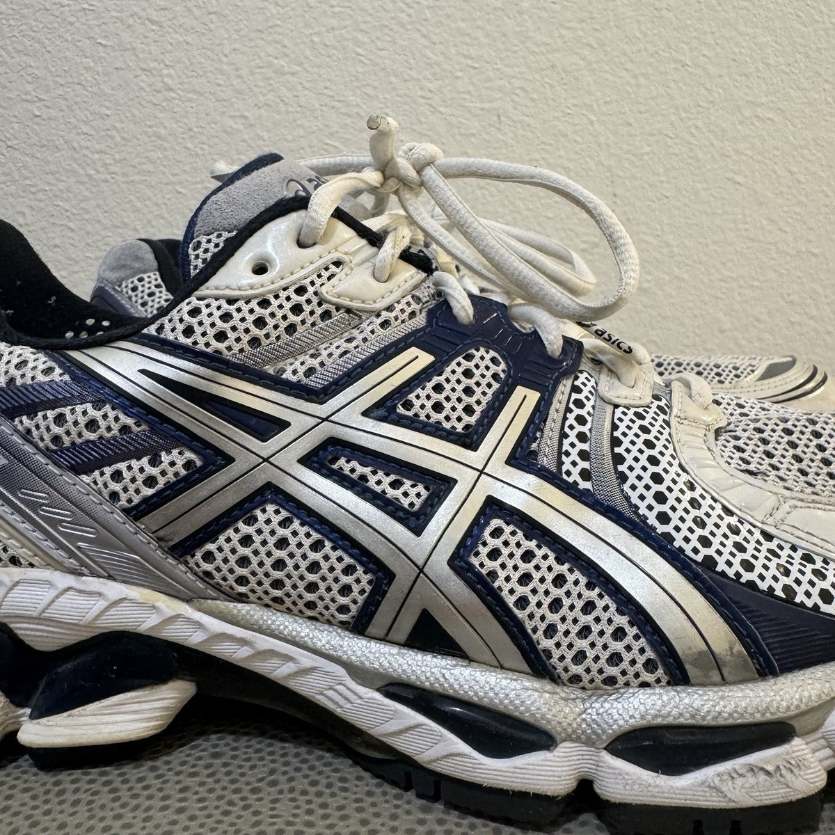 Asics Gel Kayano 17 Mens Running Shoes Gray Blue Silver Size 9 4E