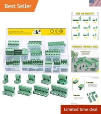 32Pcs 9 Type Pluggable Terminal Blocks Connector Socket, 5mm/0.2inch Pitch PC...