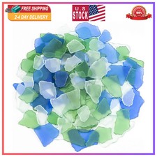 Bulk Sea Glass 15oz Mix Blue Green Clear Beach Glass for Crafts and Home Decor
