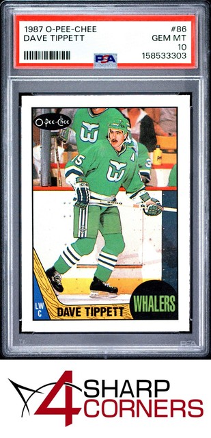 1987 O-PEE-CHEE #86 DAVE TIPPETT WHALERS PSA 10