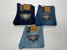 Levis® 502 Mens Denim Jeans Original Regular Taper Fit Bottoms Leg Pants JeanNEW