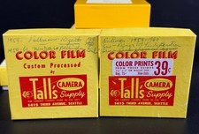 Lot of 24 Huge Medium Format Mounted film slides 2 boxes -1959 to 1965